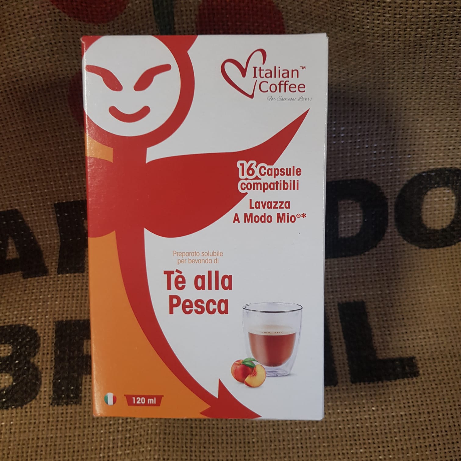 Capsula A Modo Mio Italian Coffee Tè alla Pesca 16 Pz