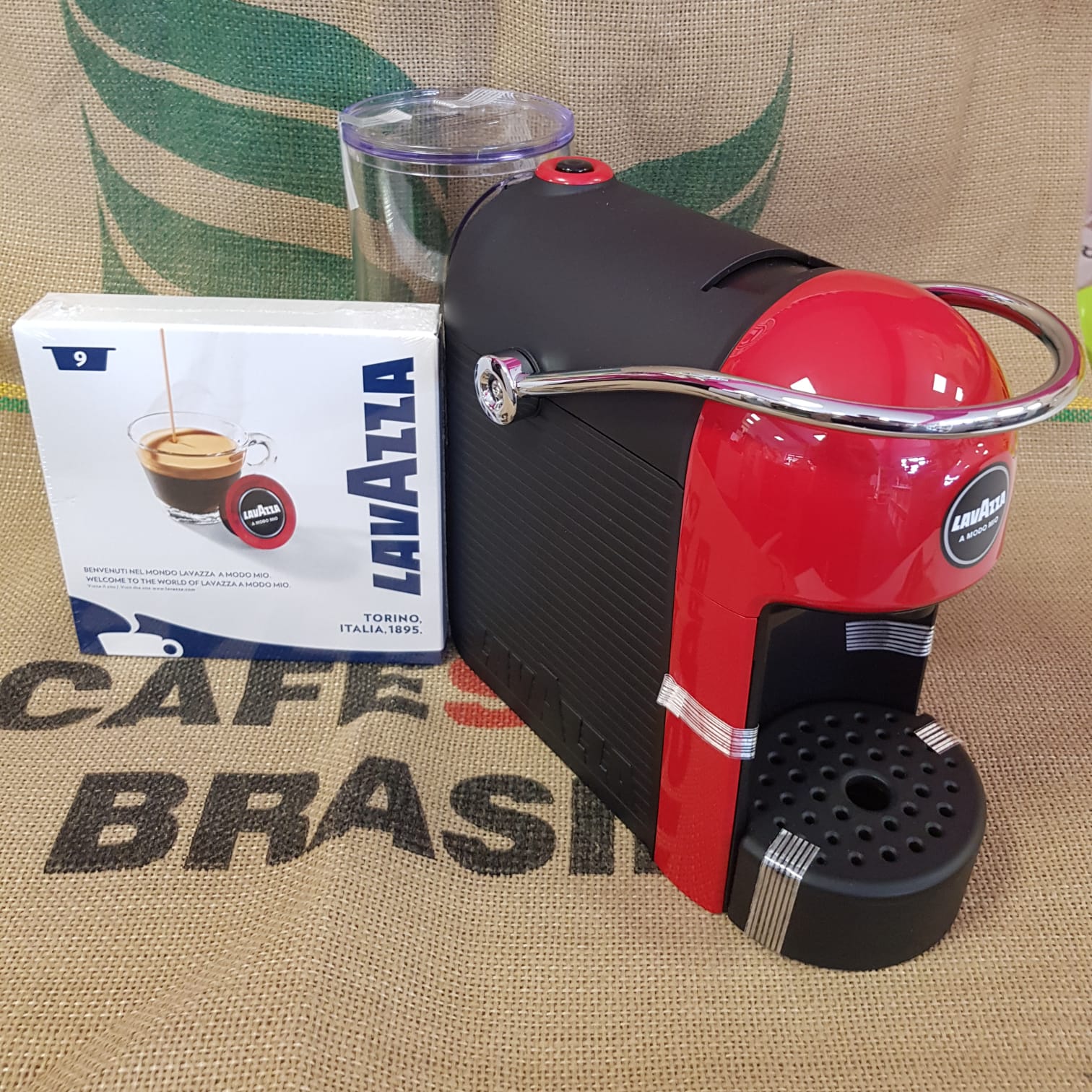 Macchina da Caffè Jolie Rossa per Lavazza A Modo Mio + 9 Capsule Omaggio