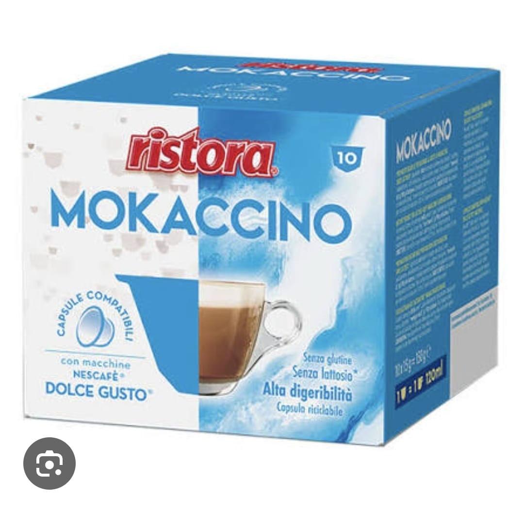 Capsula Dolce Gusto Ristora Mokaccino senza Lattosio 10 Pz