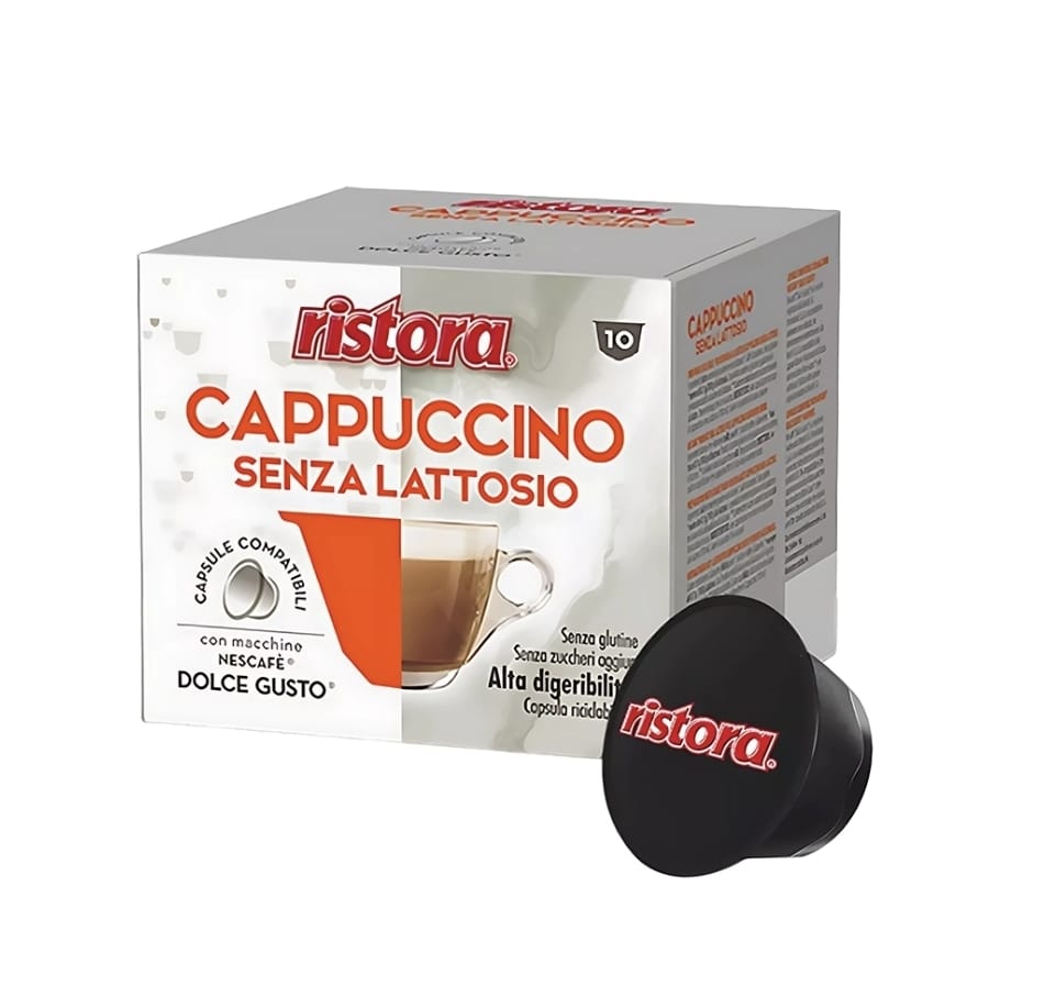 Capsula Dolce Gusto Ristora Cappuccino senza Zuccheri Aggiunti e senza Lattosio 10 Pz