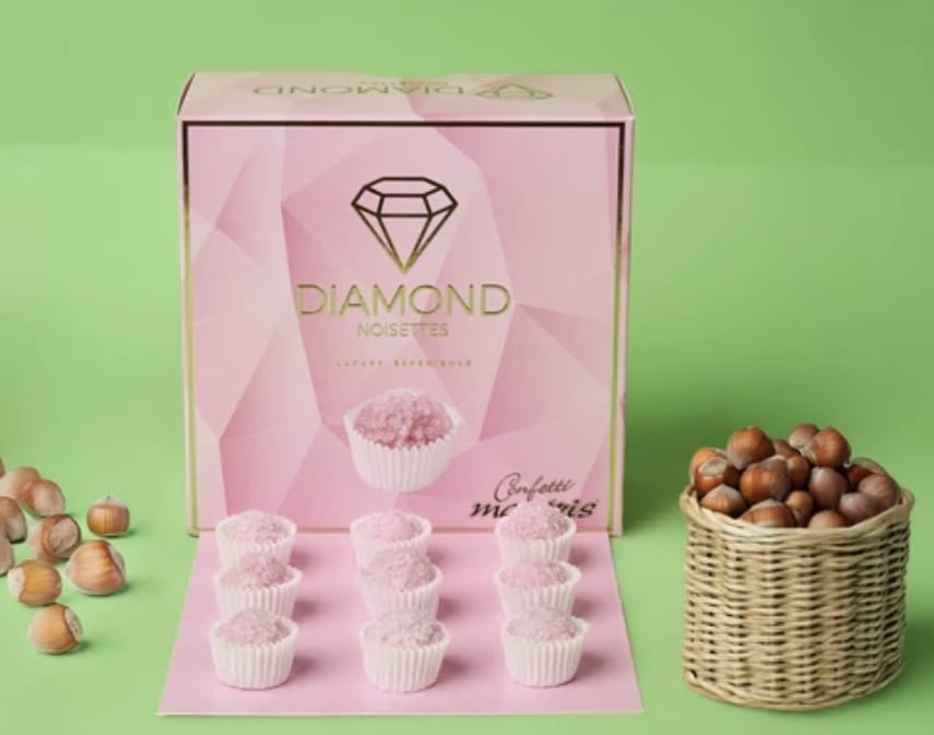 Confetti Cioconocciola Maxtris Diamond Rosa 500 g